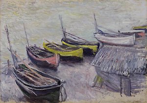 Claude Monet, Boote am Strand von Etretat, 1883, Schenkung Bühler-Brockhaus