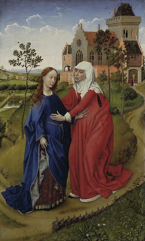 Rogier van der Weyden, Heimsuchung, um 1435/40, Maximilian Speck von Sternburg Stiftung im MdbK