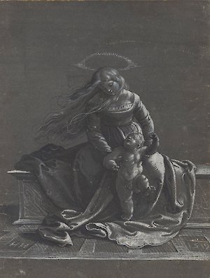 Hans Holbein d. J., Sitzende Madonna mit Kinde, 1519, MdbK