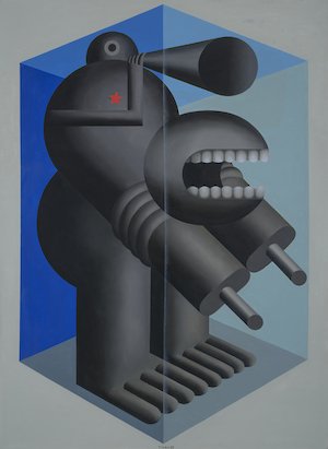 Hans Ticha, Der Agitator (Rufer), 1988, Galerie Läkemäker Berlin, Foto: InGestalt/Michael Ehritt, © VG Bild-Kunst Bonn, 2019