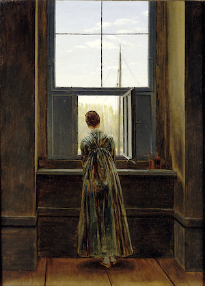 Caspar David Friedrich, Frau am Fenster, 1822, © bpk/Nationalgalerie, SMB, Foto: Jörg P. Anders