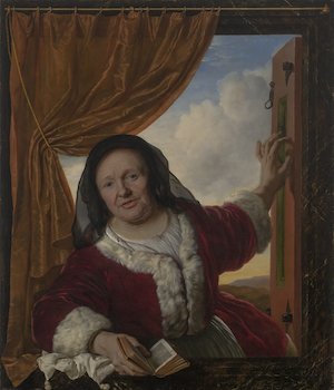 Bartholomeus van der Helst, Alte Frau am Fenster, um 1665