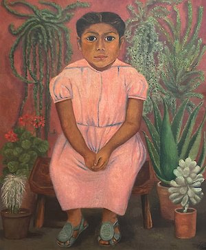 Olga Costa, Niña con sandalias (Girl with sandals), 1950, Courtesy Galería de Arte Mexicano, Mexiko-Stadt, © VG Bild-Kunst Bonn, 2022 / SOMAAP