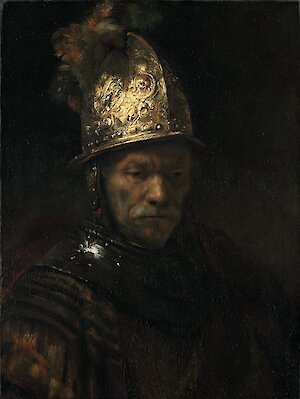Rembrandt Harmensz. van Rijn (Werkstatt), Der Mann mit dem Goldhelm, 1650/60, Staatliche Museen zu Berlin
