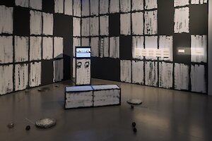 Maithu Bùi, The Walls, The Floors, 2025, Ausstellungsansicht MdbK, Privatbesitz Foto: Alexander Schmidt/PUNCTUM, © Künstler