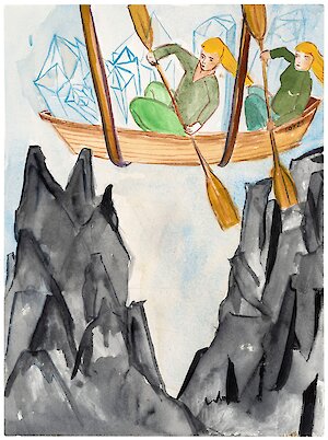 Rosa Loy, Darüber hinweg, 2025, courtesy courtesy Galerie Kleindienst (Leipzig), Gallery Baton (Seoul), Kohn Gallery (Los Angeles), Lyles &amp; King (New York); Foto: Uwe Walter © Rosa Loy &amp; VG Bild-Kunst Bonn, 2025