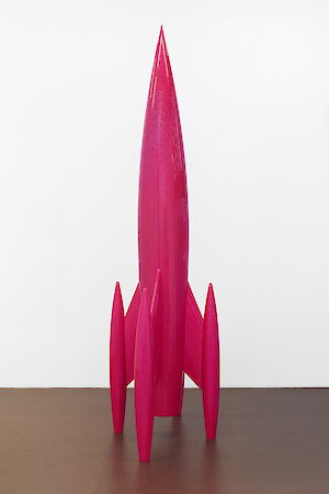 Sylvie Fleury, First Spaceship on Venus (Pink Explosion), 2023, Courtesy: Künstlerin / Karma International, Zürich